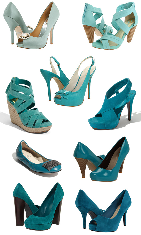 turquoise shoes