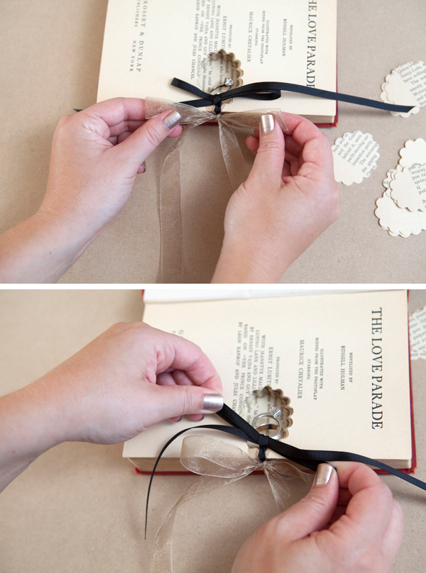DIY wedding ring bearer book - Something Turquoise