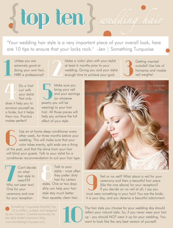 Ten Best Wedding Hair Tips