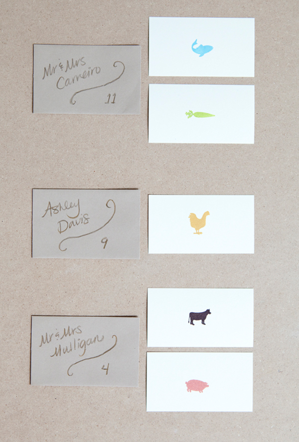 Mini Envelope Escort Cards with Menu Options! Something Turquoise DIY