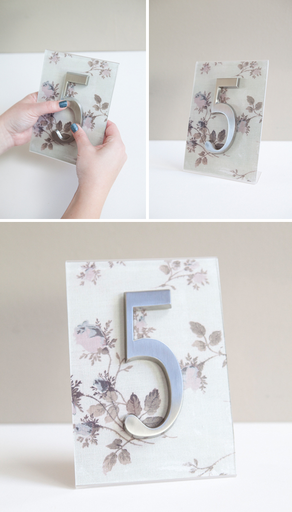 house address numbers as wedding table numbers