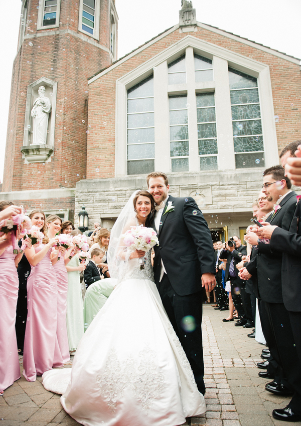 pink and green wedding
