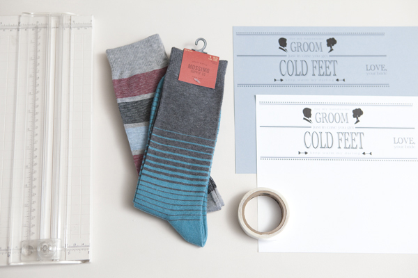 DIY groom socks cold feet