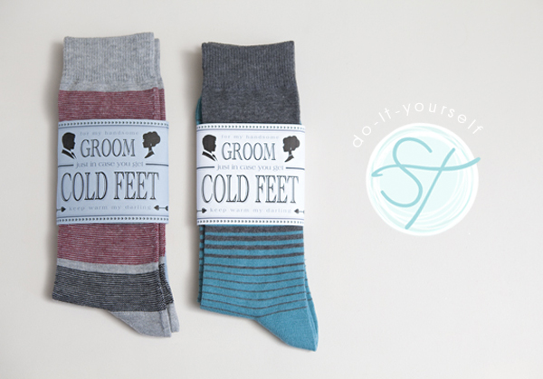 DIY groom socks cold feet