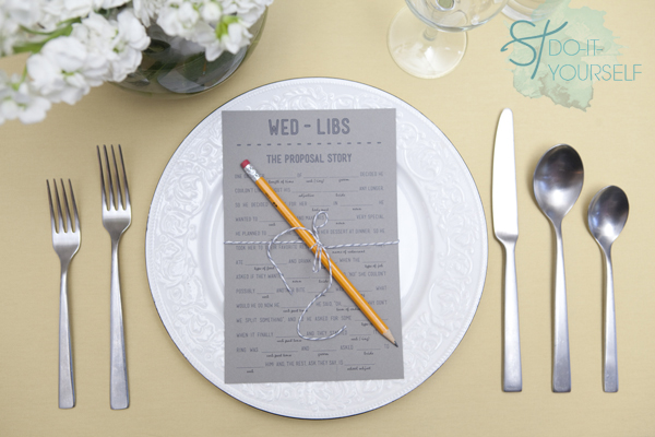 Free Printable Wedding Mad Libs Template