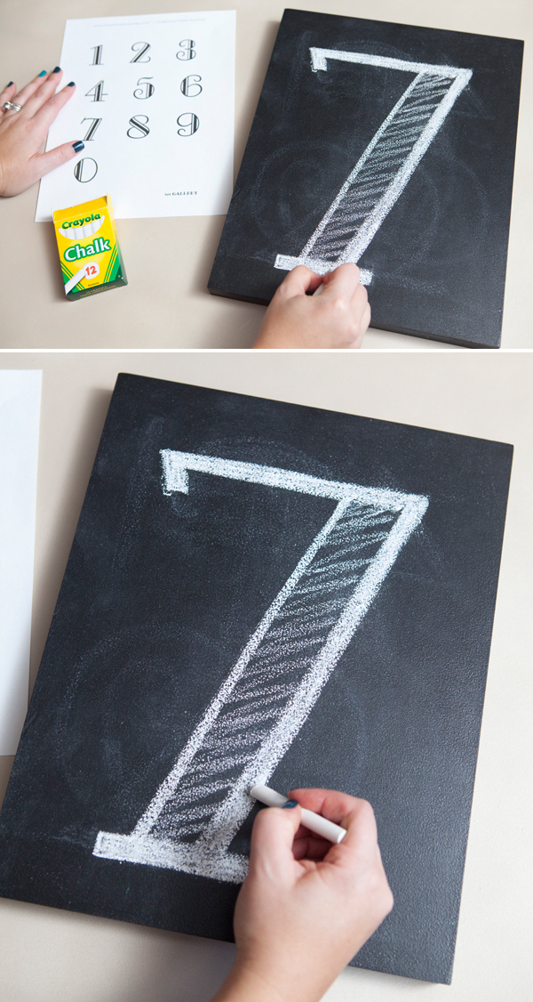 DIY chalkboard table number picture frames