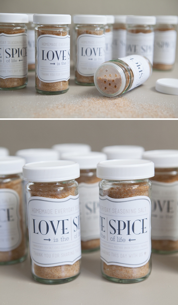 DIY | homemade 'love spice' favor jar