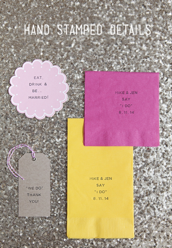 Make Your Own Hand Stamped Paper Napkins For Your Wedding