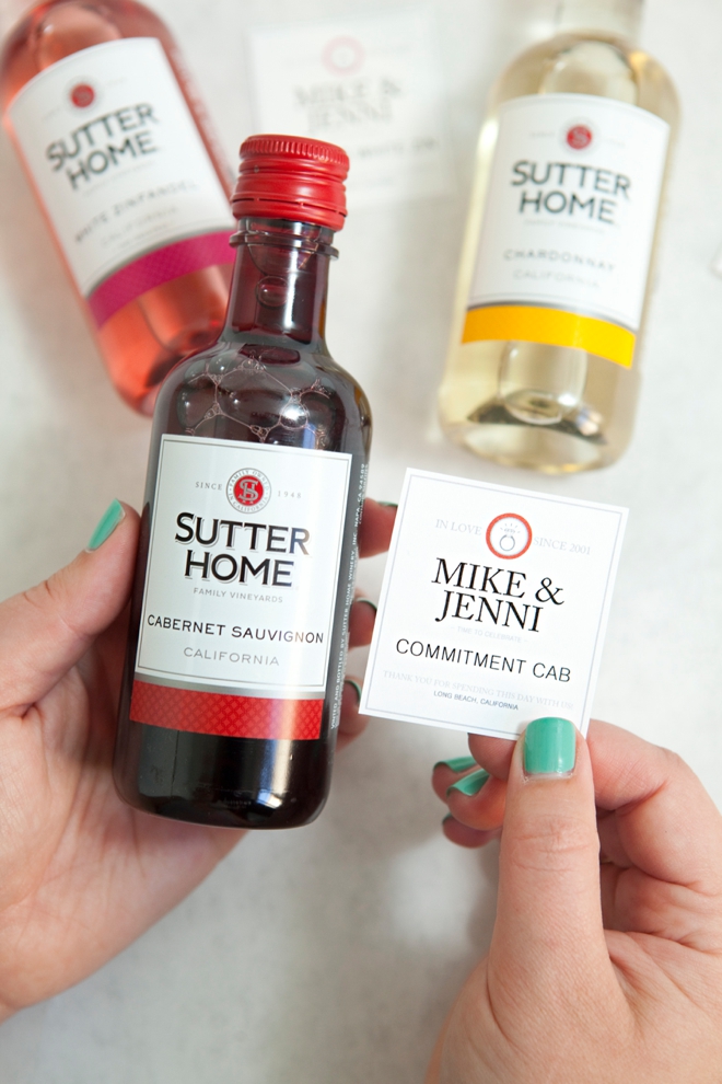 Learn How To Make These Chic Wine Bottle Wedding Favors 