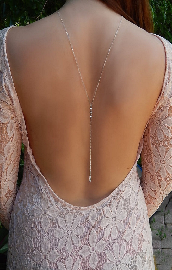 Crushing on this amazing back drop necklace!