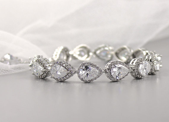 We LOVE this stunning wedding bracelet!
