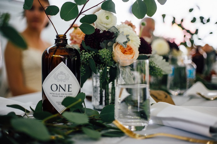 These table numbers were inspired by Hendrick's gin! So cute AND there is a free printable. 