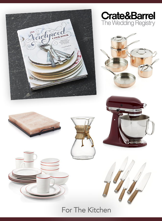 Our favorite Crate and Barrel wedding registry picks for the kitchen!