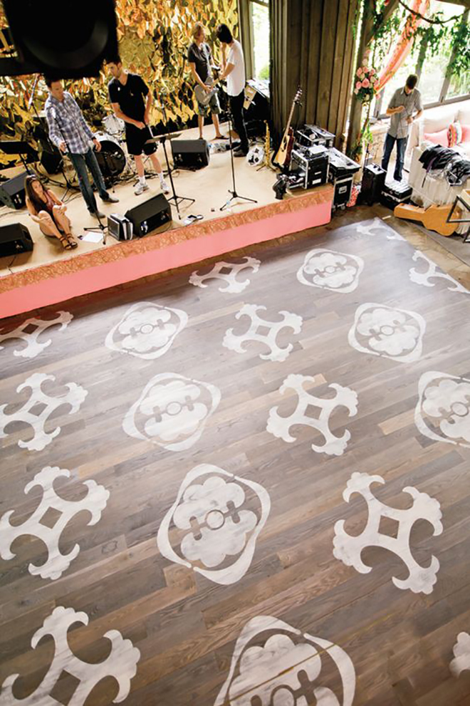 Painted dance floor is a great way to personalize.
