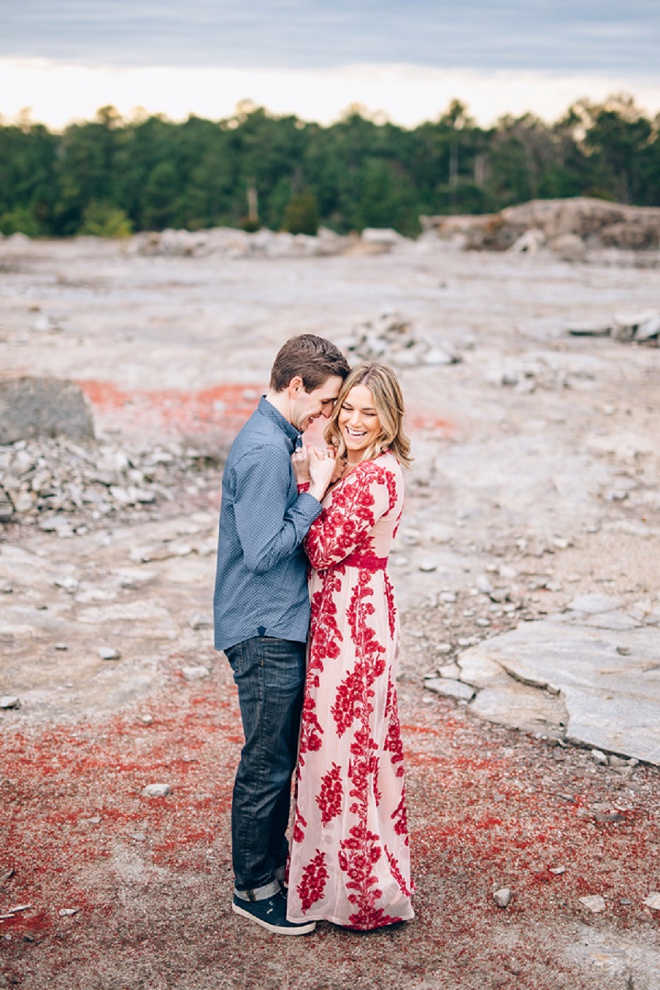 Swooning over this romantic desert engagement session!