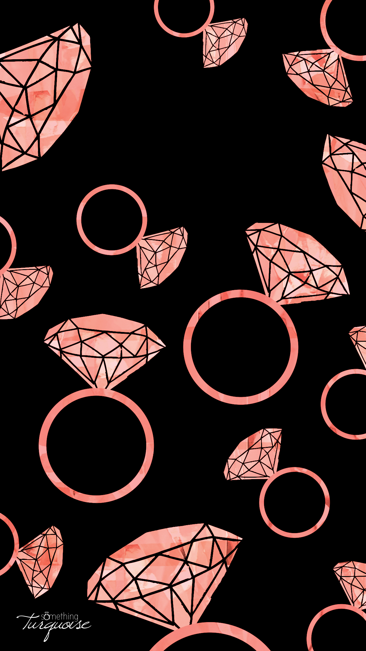 FREE pink diamond ring iPhone wallpaper!