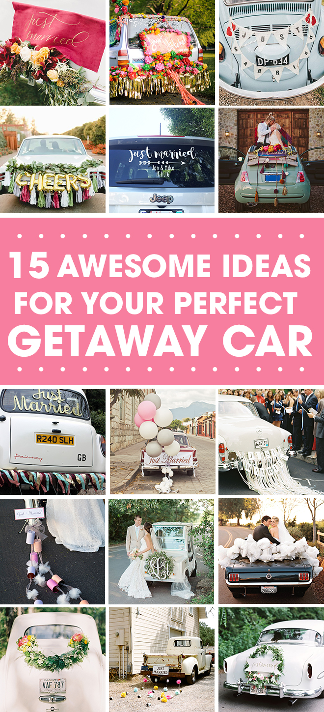 15 Awesome Ideas To Embellish Your Wedding Getaway Car!