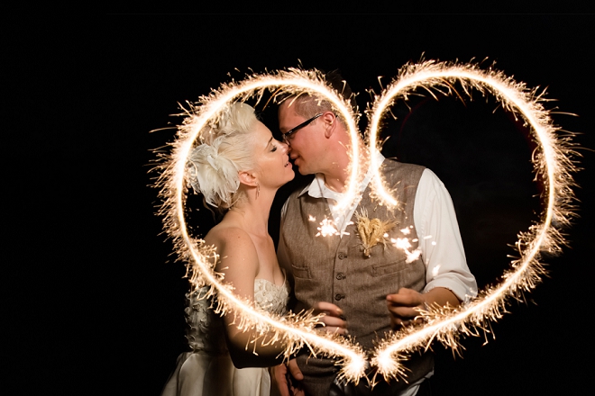 Gorgeous sparkler heart shot by DeAnda Photography!