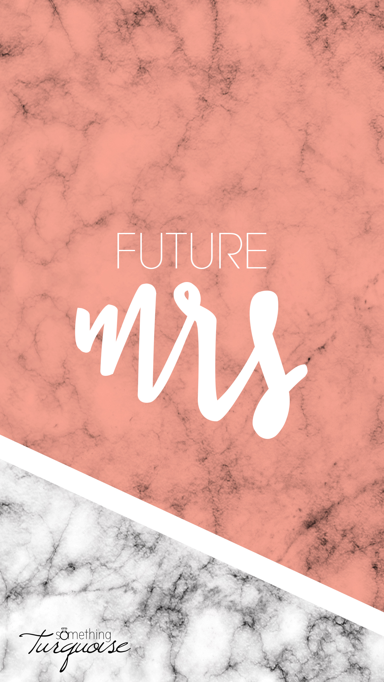 FREE coral Future Mrs iPhone wallpaper!