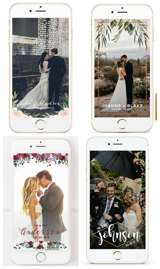 Check Out These Wedding Geofilters from Etsy!