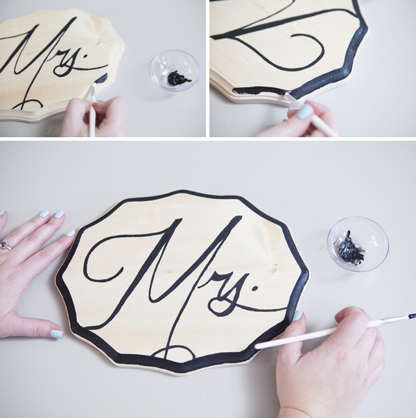 How to easily make diy mr and mrs chair signs for your wedding!