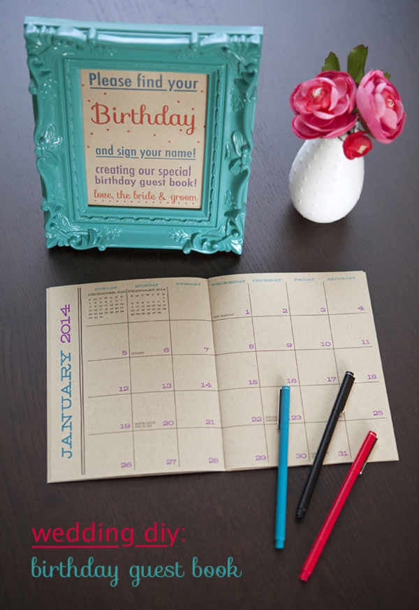 How to make a birthday calendar guest book!