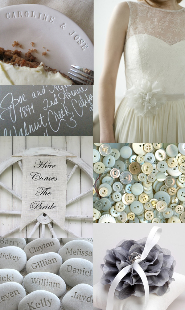 soft grey and white wedding inspiration