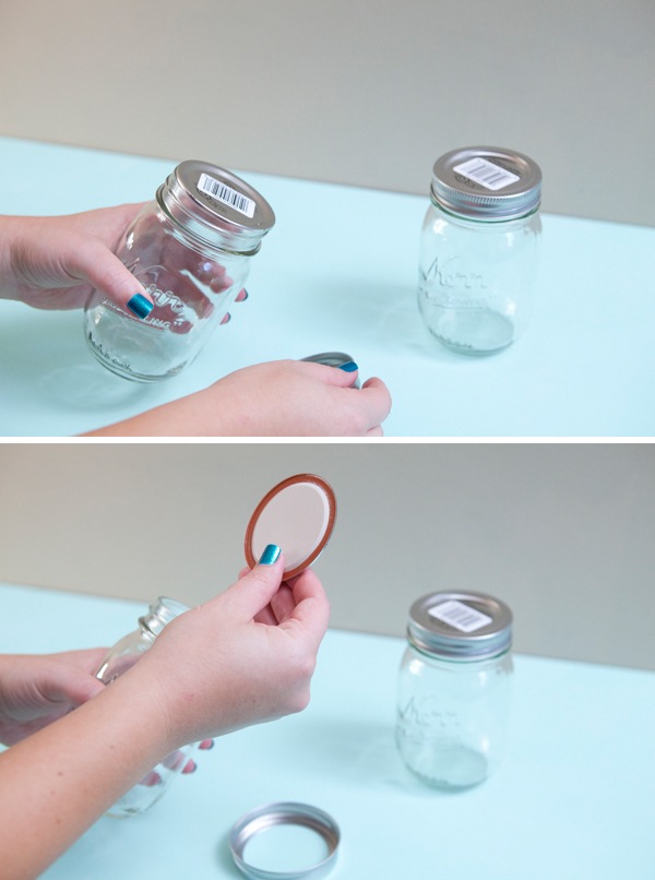 DIY  tinted mason jar candles - Something Turquoise