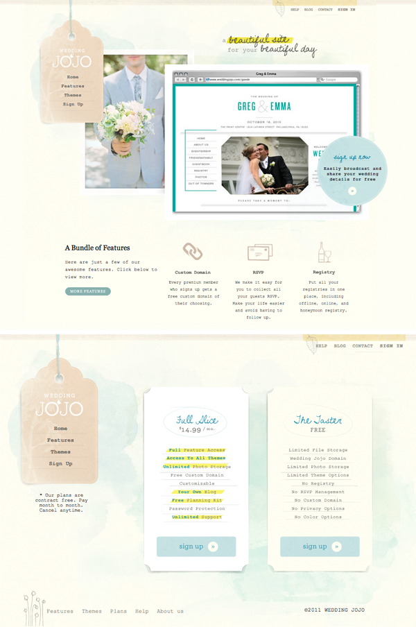 Wedding Websites from Wedding JoJo - Something Turquoise