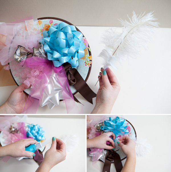 Make a wedding rehearsal bouquet out of all the bows from your bridal shower!