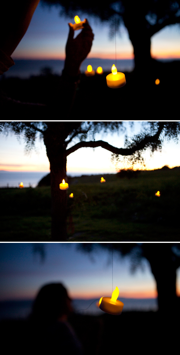 romantic tree lighting DIY via Something Turquoise