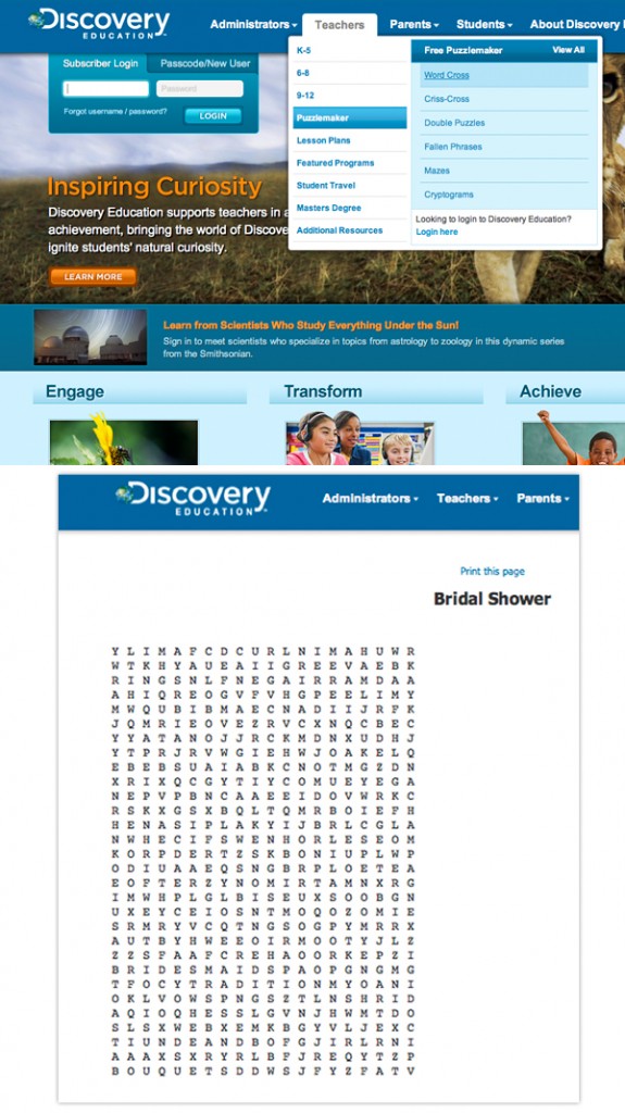 Free DIY wedding word search printable!