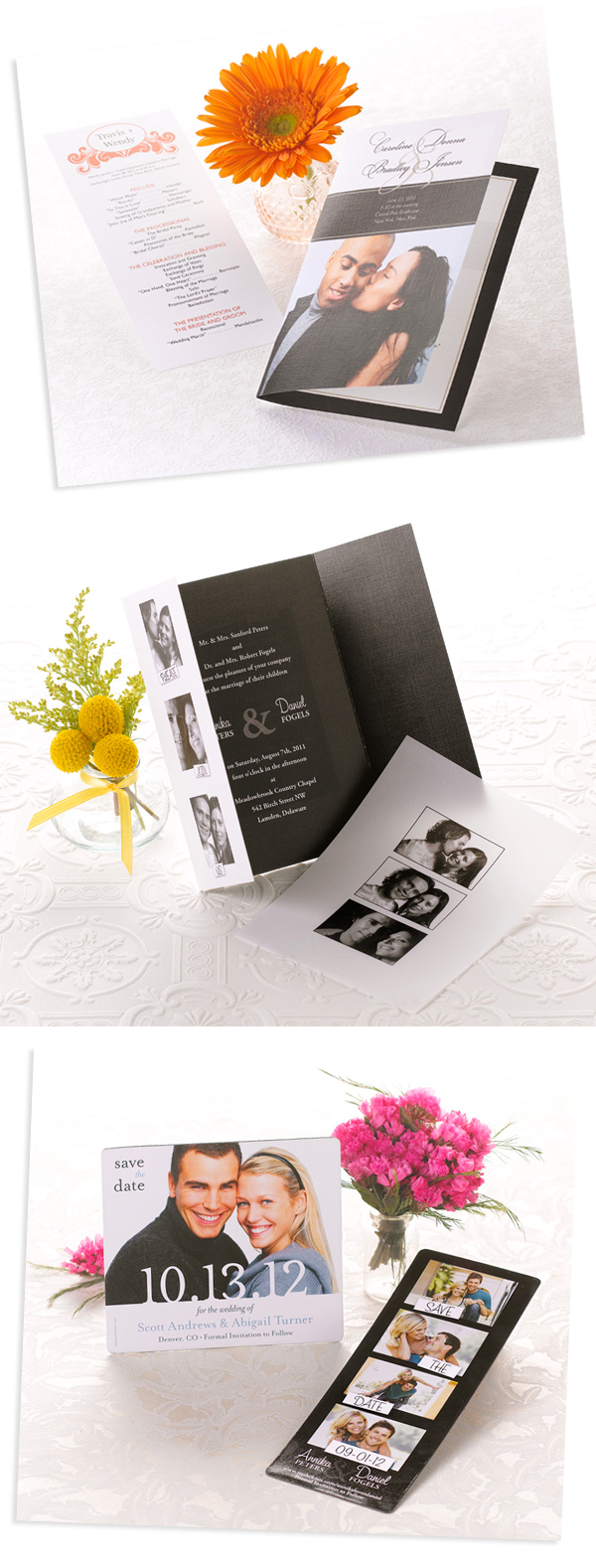 personalized wedding invitations, save the dates and programs