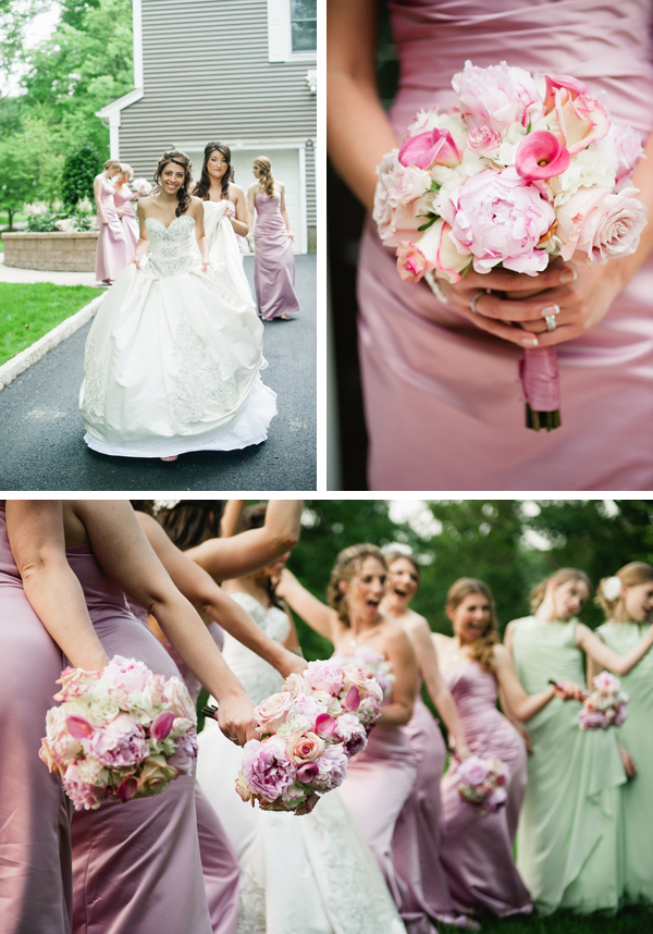 pink and green wedding