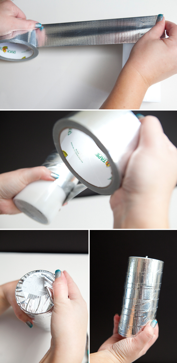 DIY  metallic Duck Tape candles - Something Turquoise {daily bridal  inspiration}