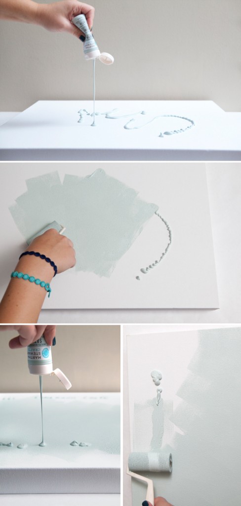 DIY | painted canvas guestbook - Something Turquoise