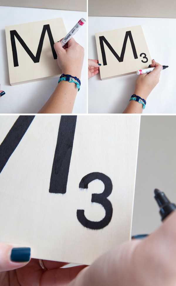 how to make giant scrabble tiles