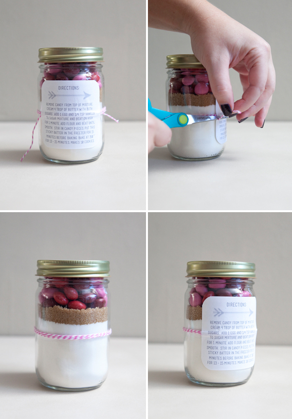 That Winsome Girl: DIY Gift Idea: Present Homemade Cookies in Mason Jars