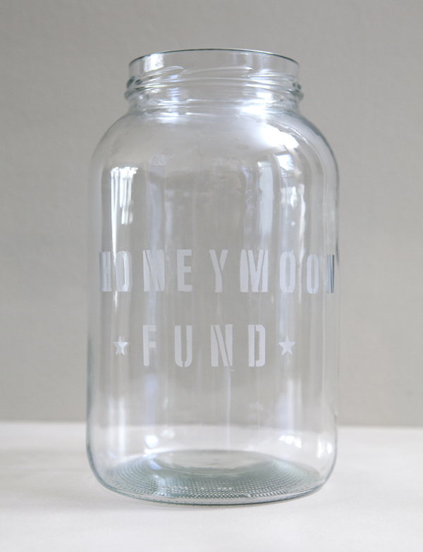 DIY honeymoon money jar
