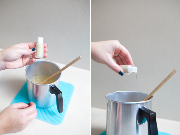 DIY poured glitter tin candles