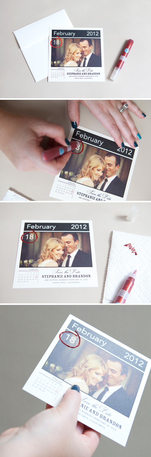 How to embellish store bought save the dates!