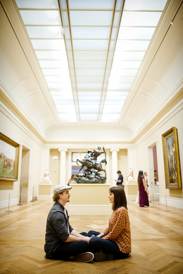 museum engagement session