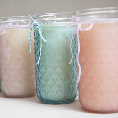 colored glass jars for candle making 11 oz
