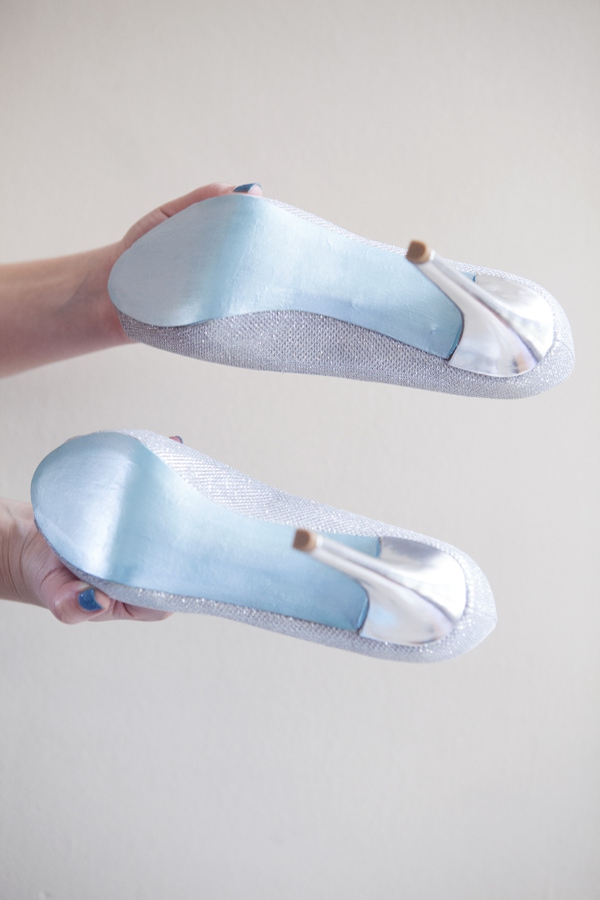 DIY  painted 'something blue' shoe soles - Something Turquoise