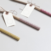 glittered wooden spoons