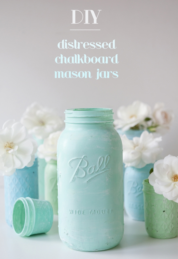 Craft: Upcycled Chalk Paint Bathroom Jars - See Vanessa Craft