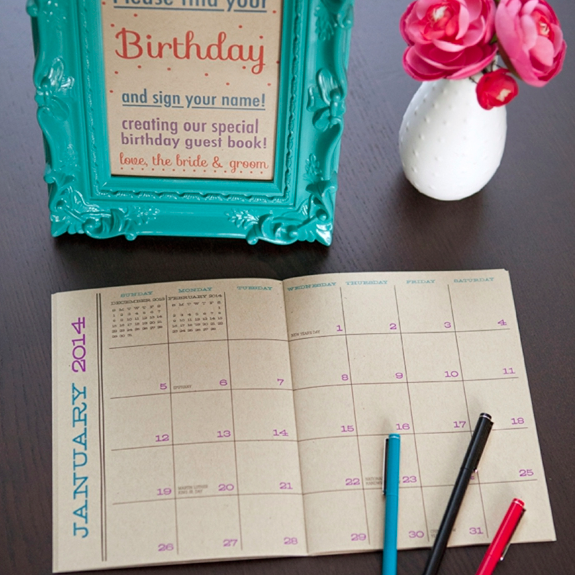 How to make a birthday calendar guest book!