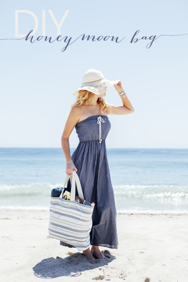 Learn how simple it is to make your own DIY Honeymoon Beach Bag