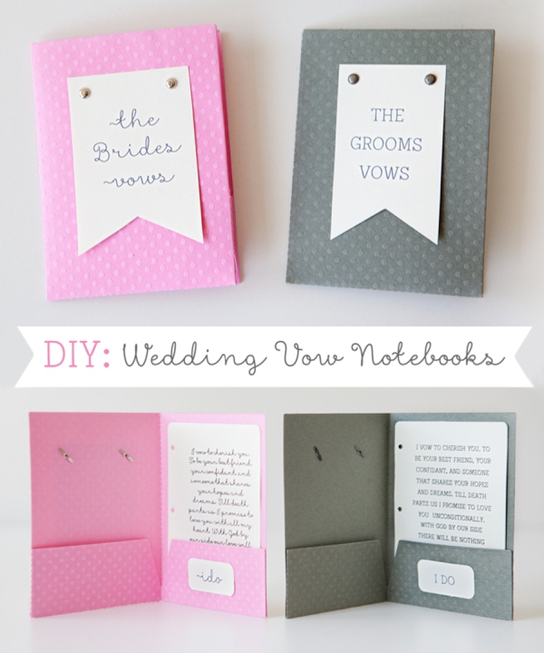 How to make your own wedding vow notebook 