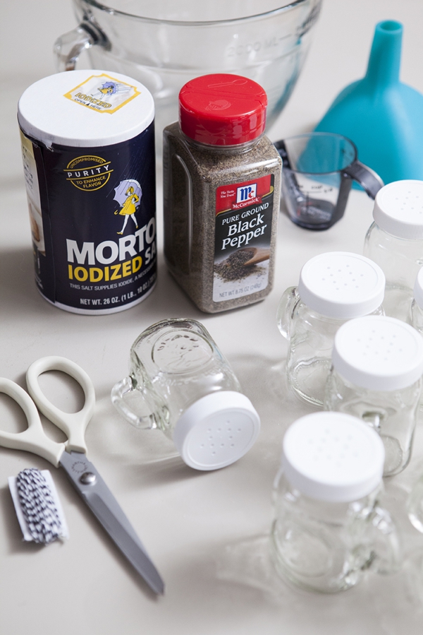 DIY Mason Jar Salt and Pepper Shakers